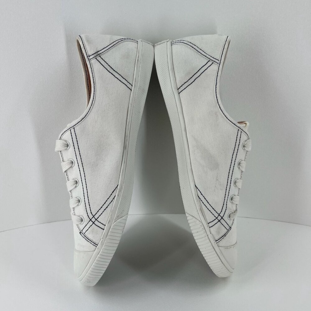 Kate Spade Tommi Tennison Canvas Sneakers Womens 10 B Low Top Lace Up Flat White - Picture 9 of 14